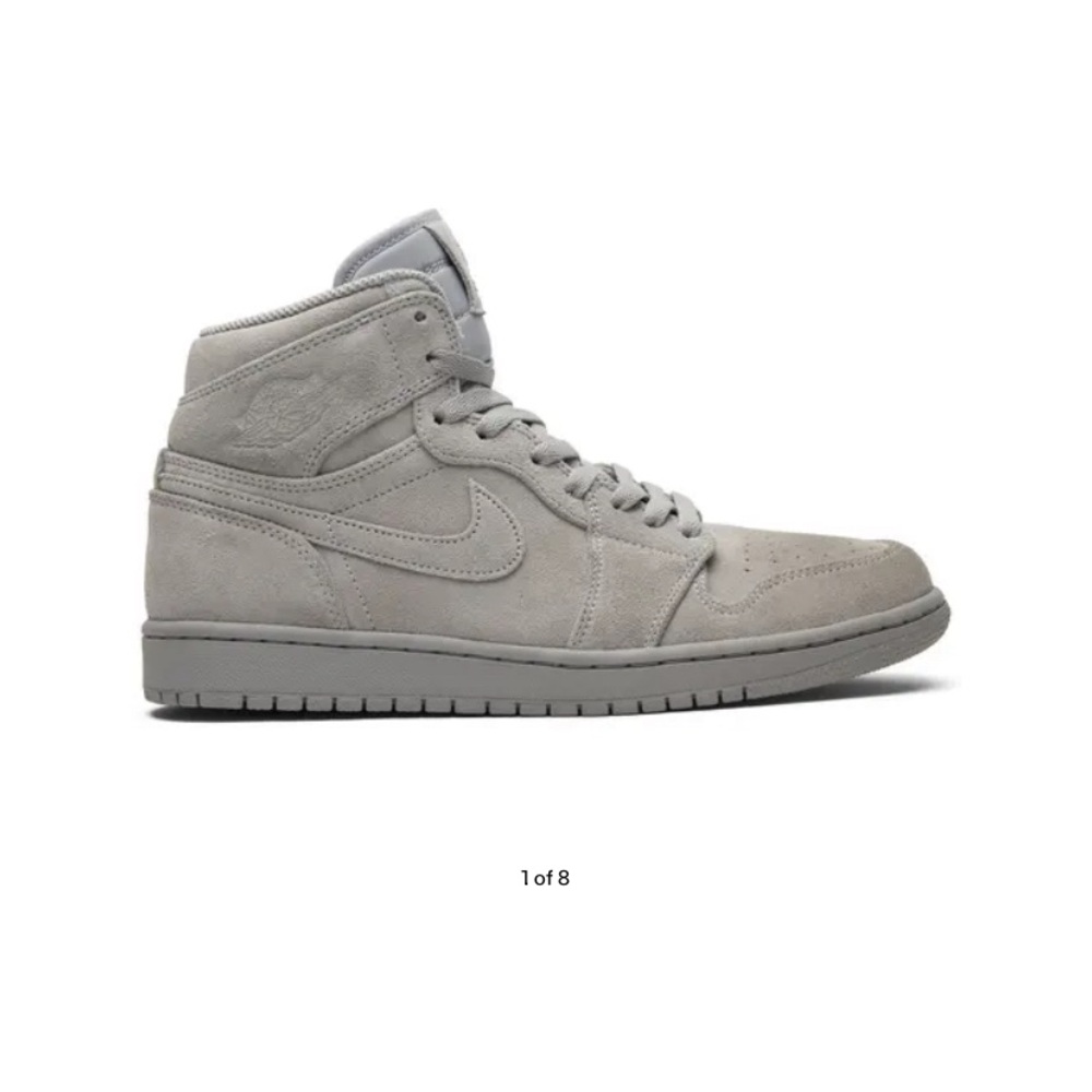 Jordan Gray High-Top Sneakers with Premium Suede